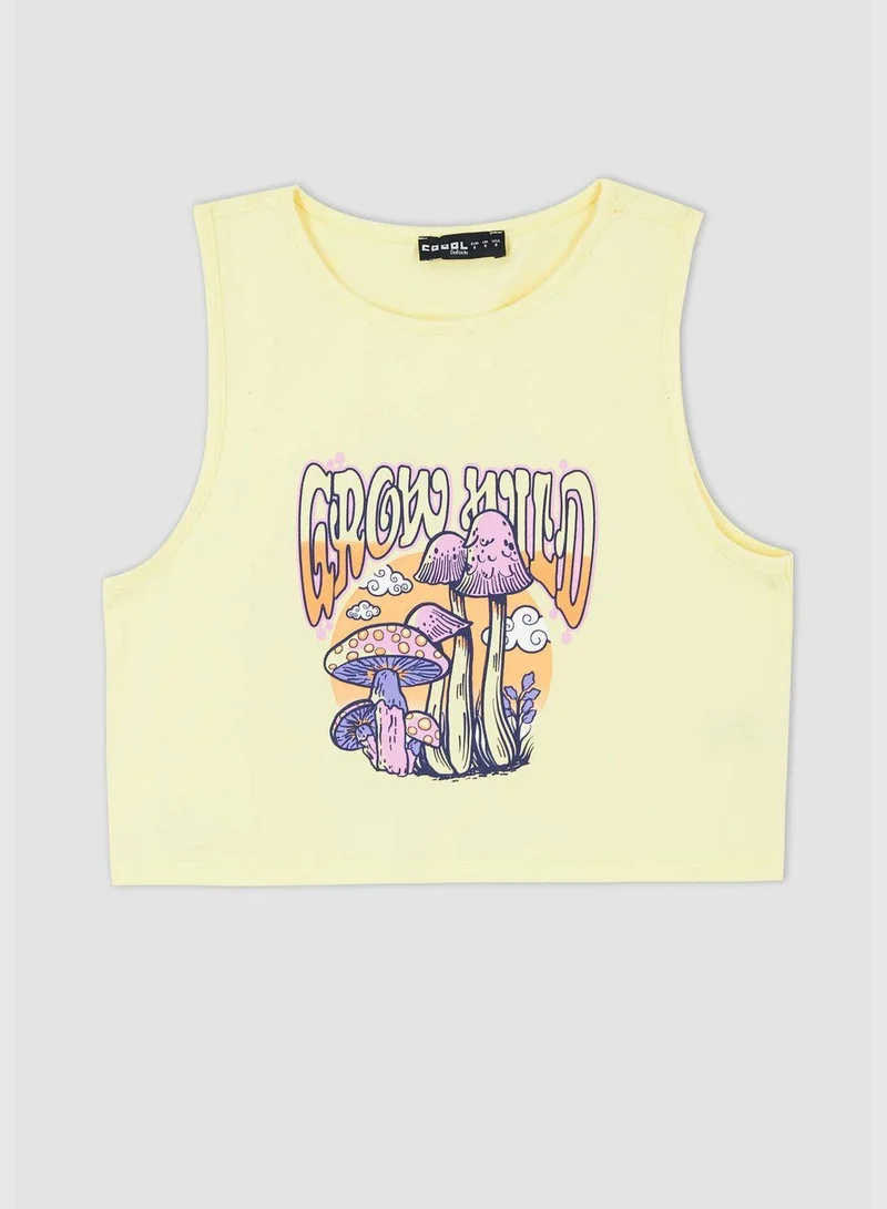DeFacto Fitted Sleeveless Printed Vest