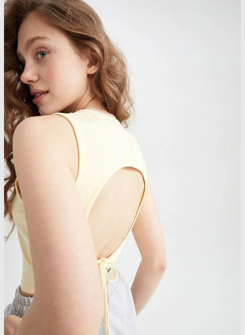 DeFacto Fitted Sleeveless Printed Vest