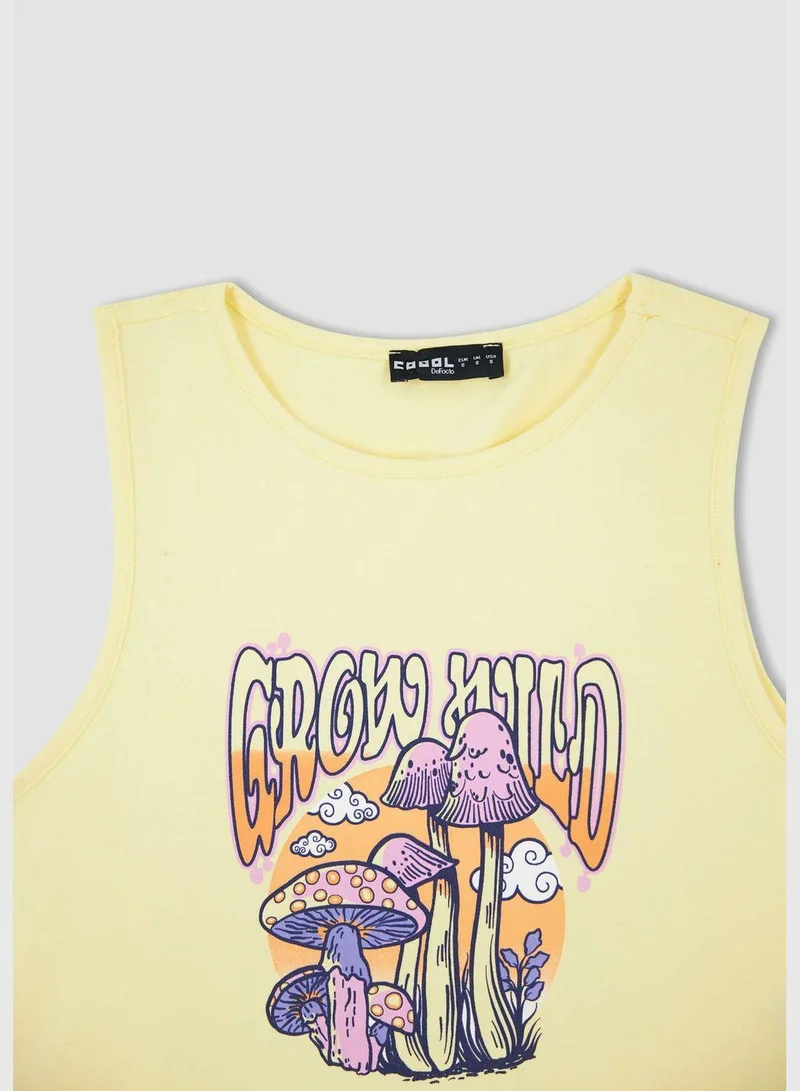 DeFacto Fitted Sleeveless Printed Vest