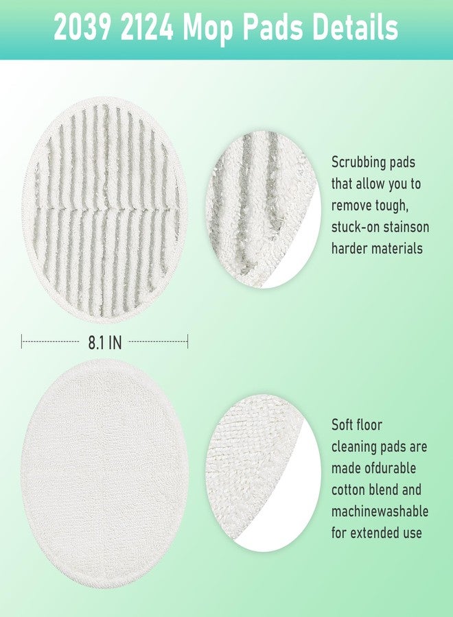 Vypart 2124 2039 Replacement Pads for Bissell Spinwave Spin Mop, Compatible with Bisell Spinwave 2039A 2039Q 2039T 2039W 20391 20395 20399 2307 23157 2315A Mop Pad Kit, 2 Scrubby Pads and 4 Soft Pads Vypart - Image 2