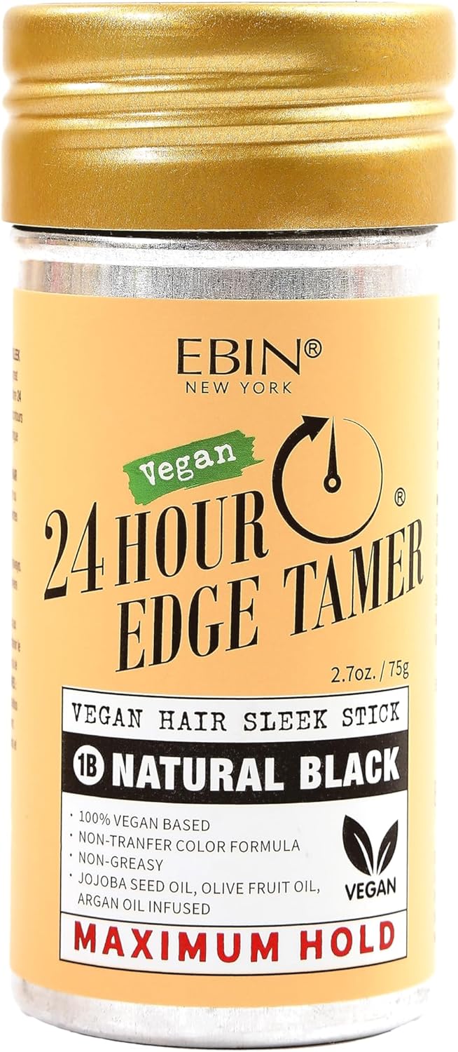 EBIN NEW YORK 24 Hour Edge Tamer Vegan Hair Sleek Stick 27oz75g Natural Black