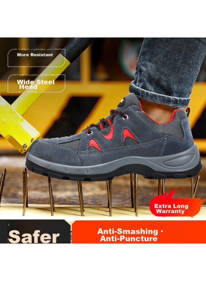 JUNBU Men'S Winter Steel Toe Anti-Smashing Anti-Piercing Wear-Resistant Lightweight Work Safety Shoes 3020-1 Size 44 - Image 4
