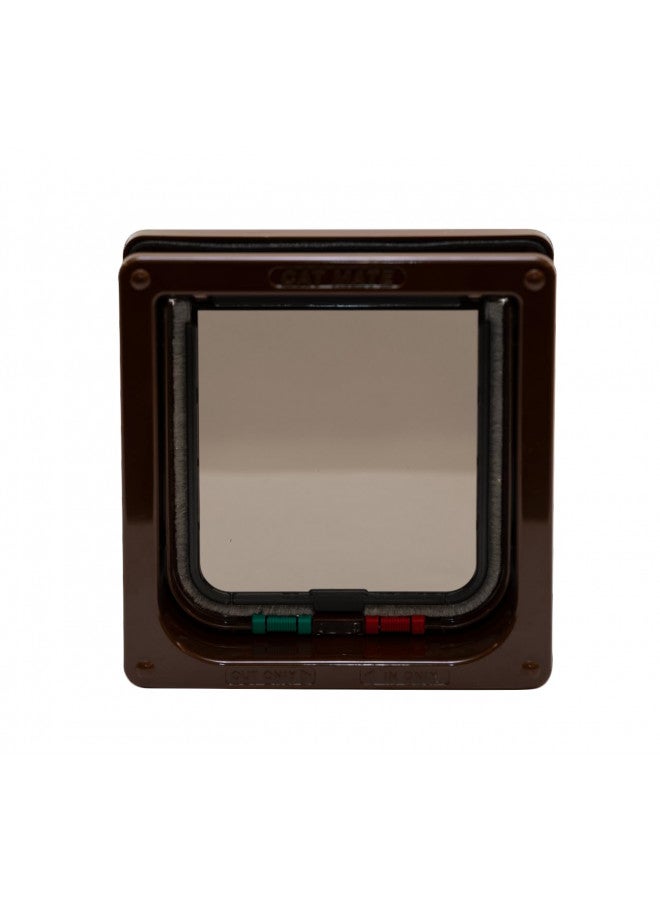 Cat Mate 4 Way Locking Cat Flap with Door Liner, Brown - Image 2
