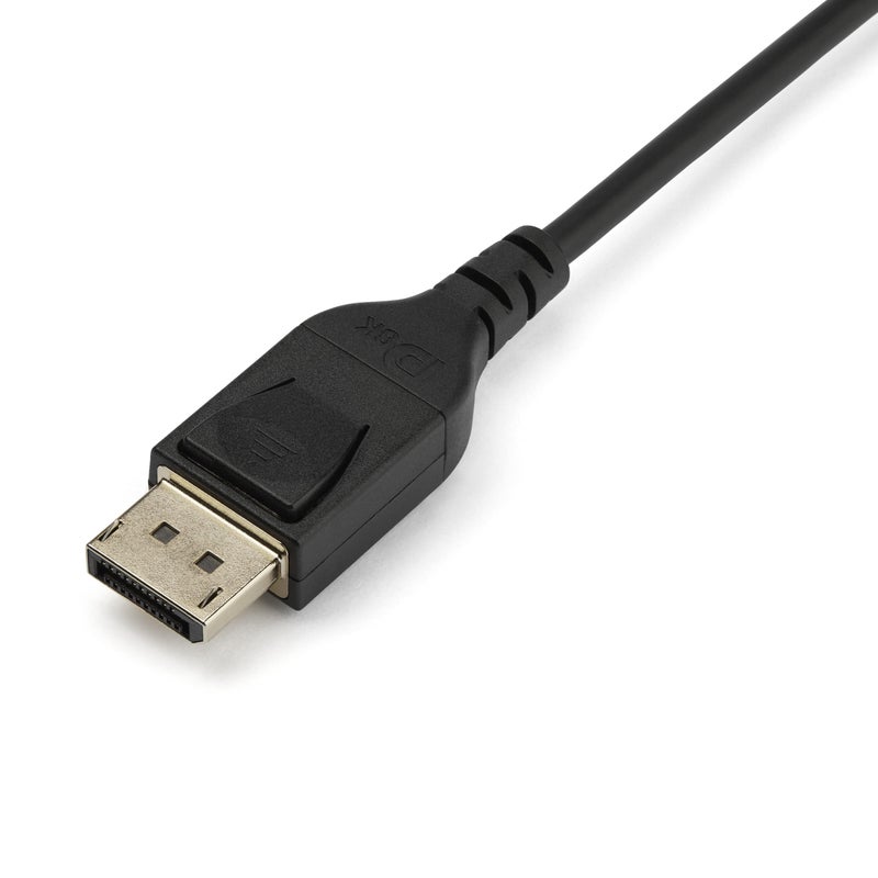 Startech.com StarTech.com 2m VESA Certified DisplayPort 1.4 Cable - 8K 60Hz HBR3 HDR - 6ft Super UHD DisplayPort to DisplayPort Monitor Cord - Ultra HD 4K 120Hz DP 1.4 Slim Video Cable M/M DP Connector (DP14MM2M)  - Image 2