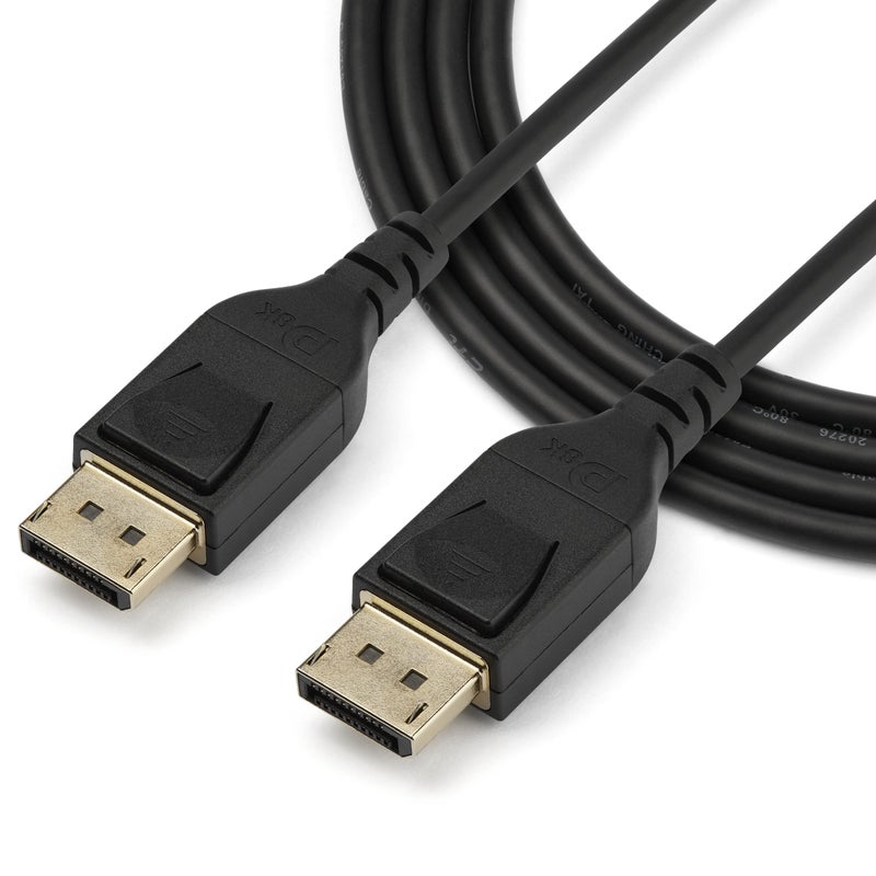 Startech.com StarTech.com 2m VESA Certified DisplayPort 1.4 Cable - 8K 60Hz HBR3 HDR - 6ft Super UHD DisplayPort to DisplayPort Monitor Cord - Ultra HD 4K 120Hz DP 1.4 Slim Video Cable M/M DP Connector (DP14MM2M)  - Image 3