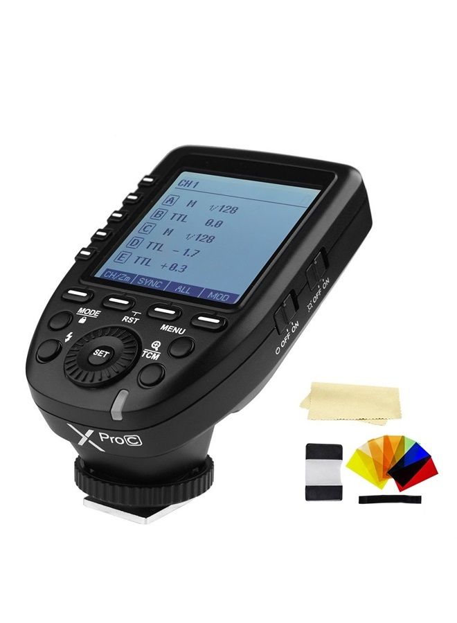 Godox XPro-C E-TTL 2.4G High-Speed Sync Wireless Flash Trigger Transmitter Compatible for Canon Cameras, 1/8000s,11 Customizable Functions,16 Groups and 32 Channels - Image 1