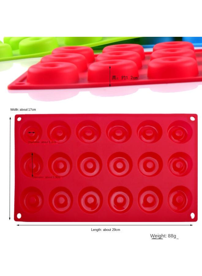 Bluejw In Stock Silicone 18 Donut Cake Mold Cookie Mold Silicone Baking Circle Mold High Temperature Resistant - Image 3