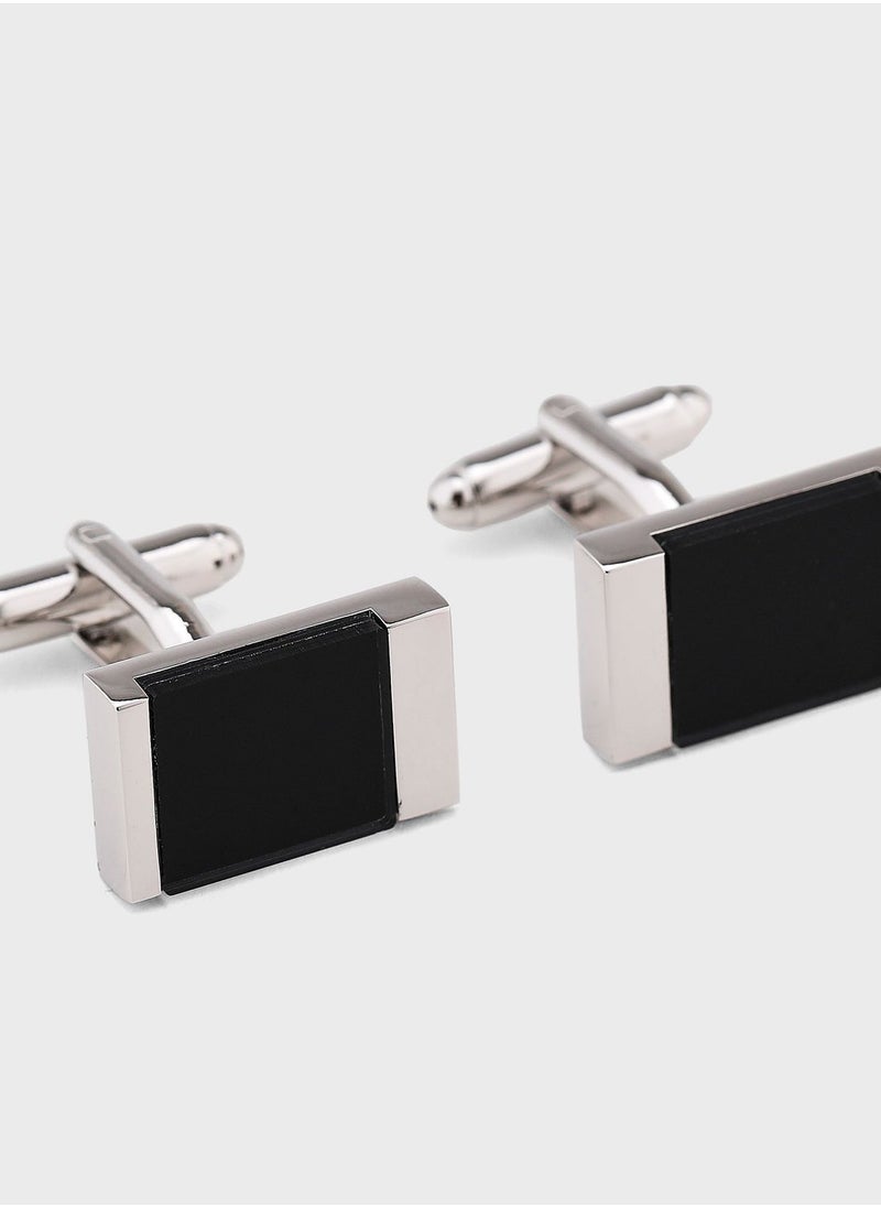 Robert Wood - Rectangular Cufflink In A Gift Box - Image 1