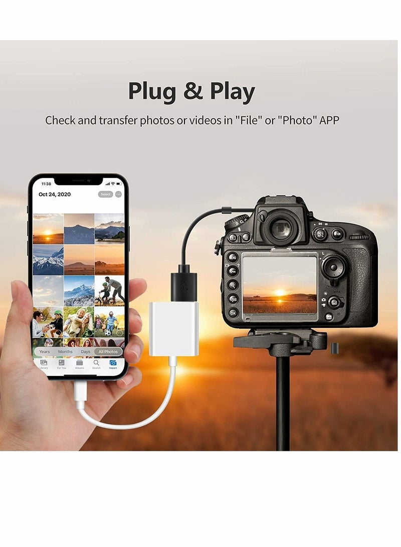 Captaintech Suitable for Iphone/Ipad Usb Adapter, Otg Adapter, Usb Camera Adapter, Plug And Play, With Fast Charging Port, Compatible With Card Reader/Usb Flash Drive/Keyboard/Mouse - Image 2
