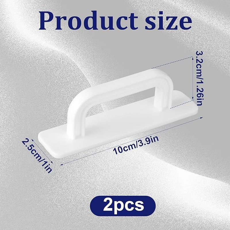 Aeaocvo 2 Pack Adhesive Cabinet Handles, Stick on Handle, No Drill Cabinet Pulls Peel and Stick, Cabinet Door Handles for Cabinet Closet Glass Sliding Shower Door Handle - Image 2