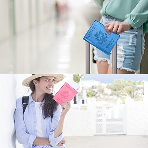 Eoehro 2Pack Passport Holder Wallet Cover Case, Travel Essentials for Women and Men - Image 5