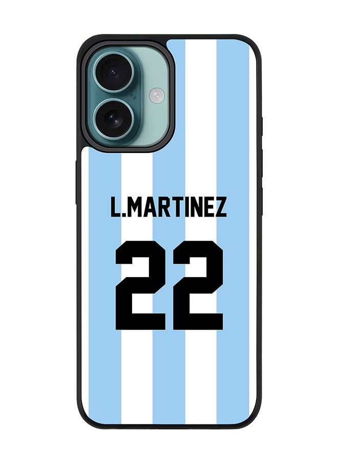Stylizedd For iPhone 16 Case [Compatible with MagSafe] Slim Magnetic cover Phone Case iPhone 16 -Football Argentina L.Martinez  - Image 1