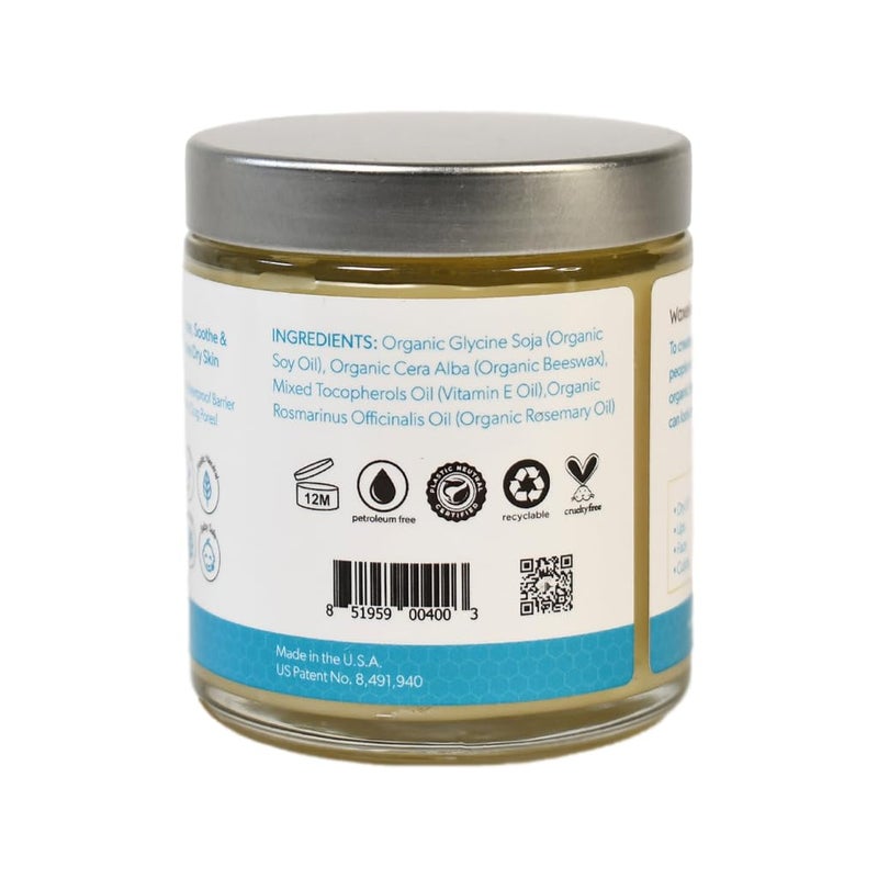 Waxelene Original Aerated Balm, Travel Jar, Organic Multipurpose Ointment the Petroleum Jelly Alternative Eczema Dry Sensitive Skin Face Moisturizer - Image 4