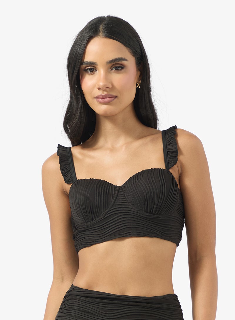 جينجر طقم بيكيني بتفاصيل مكشكشة - Image 3