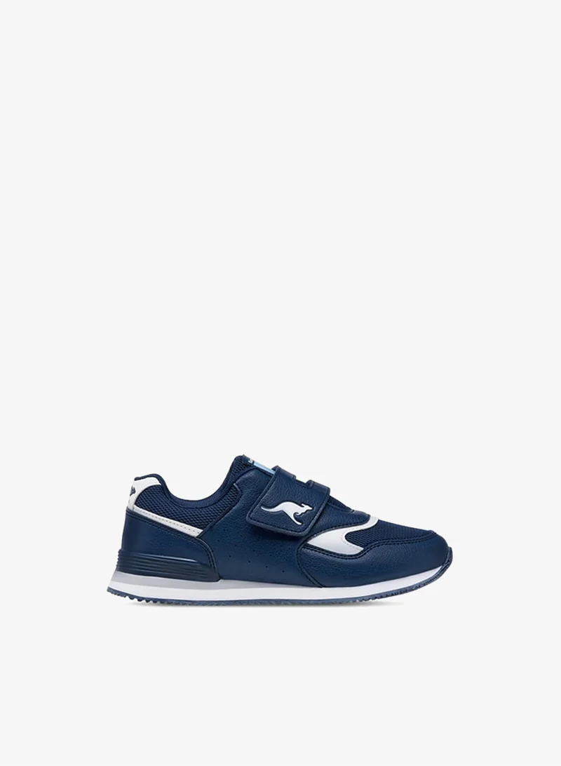 kangaROOS Boys' Logo Print Sports Shoes with Hook and Loop Closure