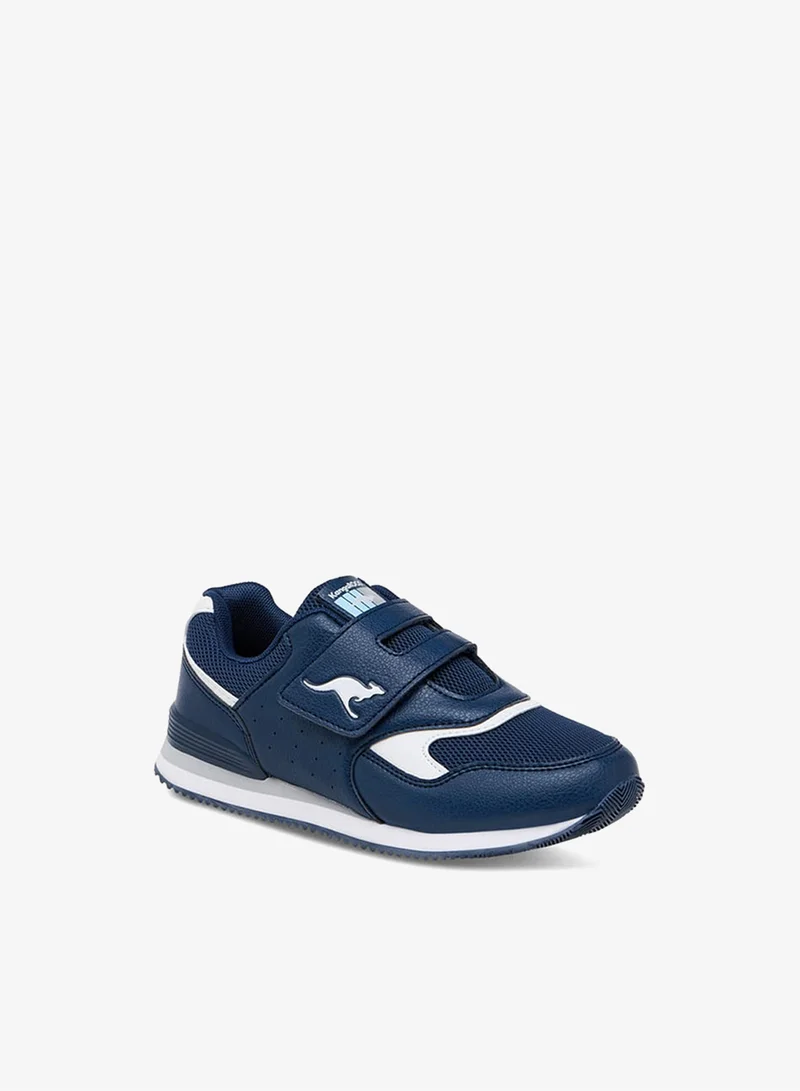 kangaROOS Boys' Logo Print Sports Shoes with Hook and Loop Closure