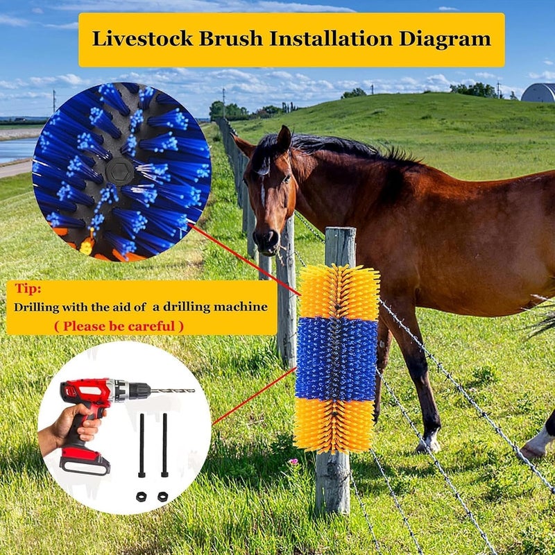 Bethlehem Livestock Brushes for Scratching Shedding Sheep Brush for Farm Outdoor Cattle Yellow|Pet Supplies | Dog Supplies | Grooming | Brushes, Combs & Rakes - Image 5