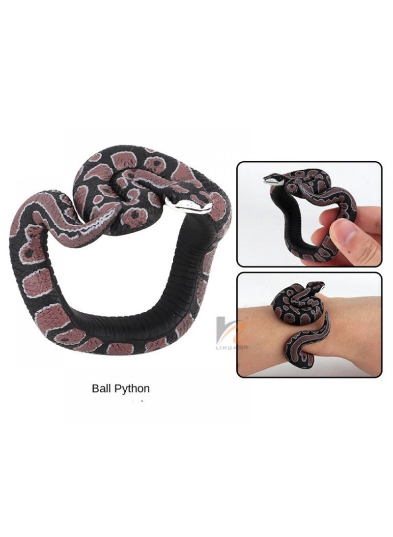 General Simulation Ball Python Snake Bracelet Prank Toy  - Image 2