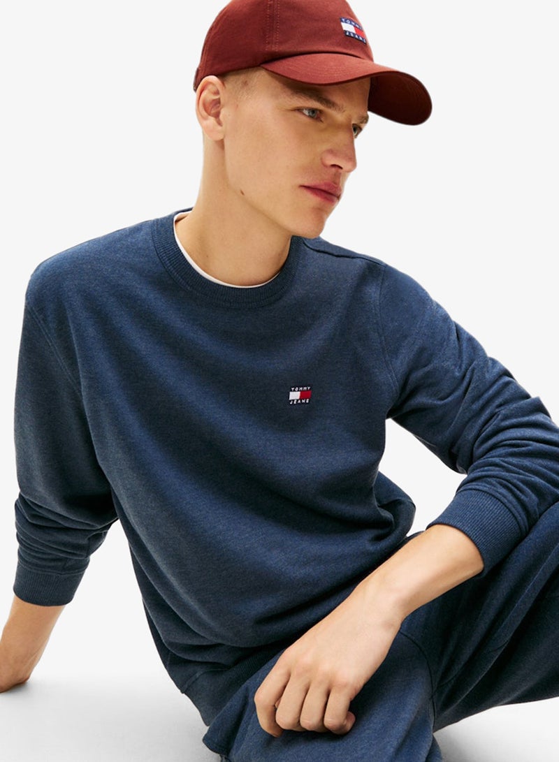 TOMMY JEANS Tommy Badge Terry Crew Neck Sweatshirt - Image 3