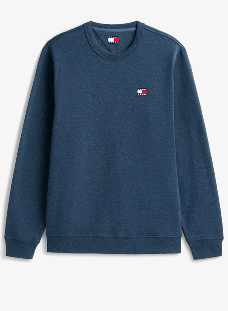 TOMMY JEANS Tommy Badge Terry Crew Neck Sweatshirt - Image 5