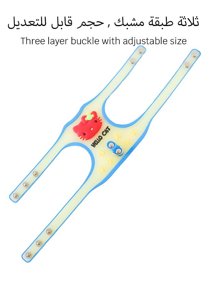 سترة مضيئة للقطط والكلاب لصد البعوض، سترة أمان عالية الوضوح، مناسبة للمشي والجري ورؤية عالية لصد الحشرات مناسبة للحيوانات الأليفة الصغيرة والمتوسطة الأكمام (أزرق) - Image 3