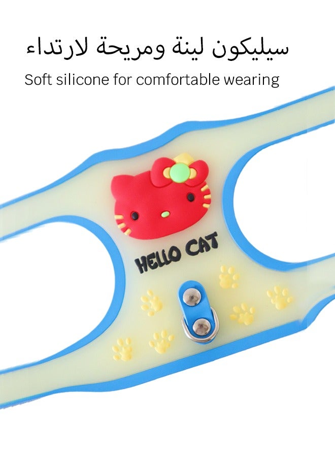 سترة مضيئة للقطط والكلاب لصد البعوض، سترة أمان عالية الوضوح، مناسبة للمشي والجري ورؤية عالية لصد الحشرات مناسبة للحيوانات الأليفة الصغيرة والمتوسطة الأكمام (أزرق) - Image 2