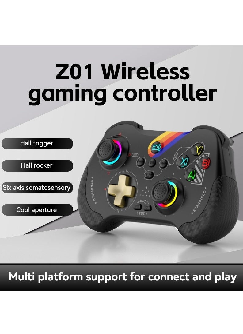 Generic - Mobile Gaming Controller for iPad/iPhone/Tablet, Cloud Controller Remote Joystick for iOS/Android, Wireless Switch Controller with Macro Buttons/Hall-Rocker/Hall-Trigger/Dual Vibration (Starry Black) - Image 1