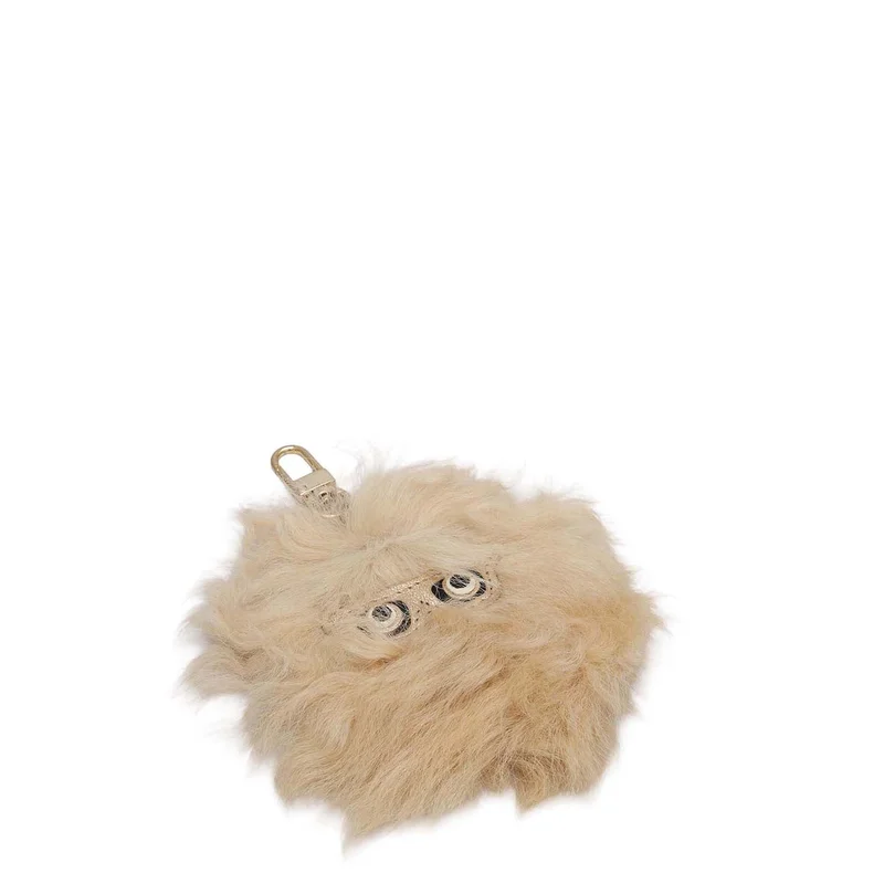 دا ميلانو Fur Leather Bag Hanging - Off White