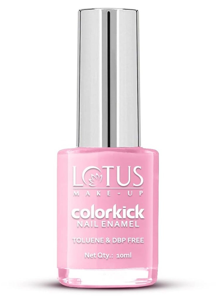 Lotus MAKE-UP Colorkick Nail Polish, Glossy Finish, Chip Resistant, Pink Bliss 950 | 10ml - Image 1