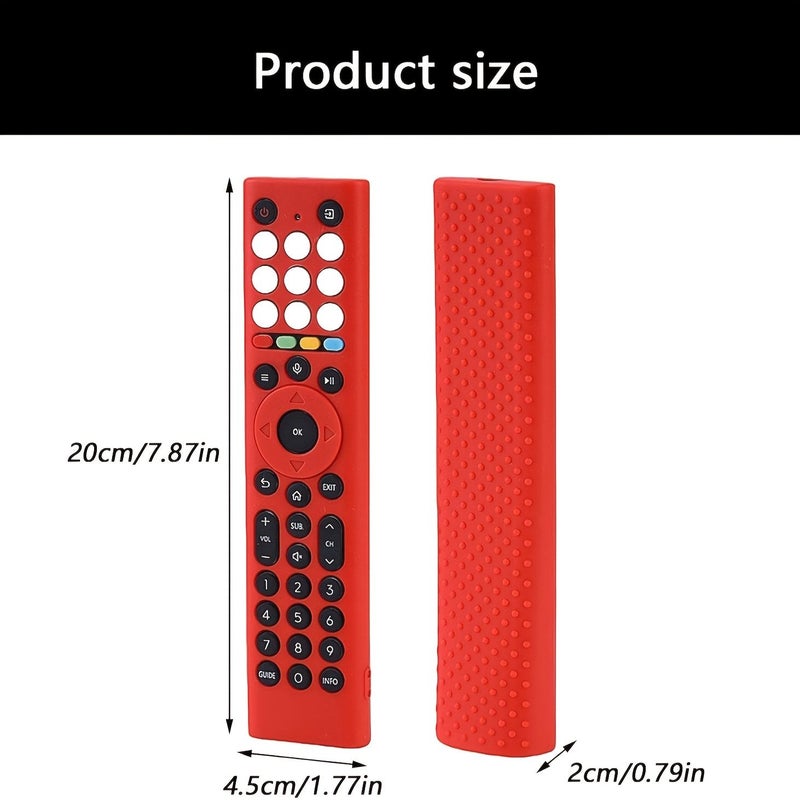 Red Silicone Protective Back Cover For Hisense EFR2B38H ERF2K38H ERF2F38H TV Remote Control Case - Image 4