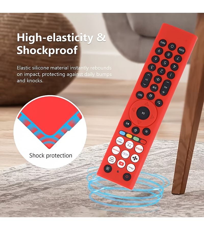 Red Silicone Protective Back Cover For Hisense EFR2B38H ERF2K38H ERF2F38H TV Remote Control Case - Image 5