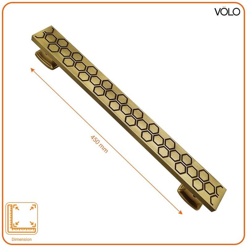 VOLO Door Handle for Main Door Antique Finish PullPush Handle for Wooden and Glass Doors in Home Hotel Office Model SAM05 1 450MM - Image 2