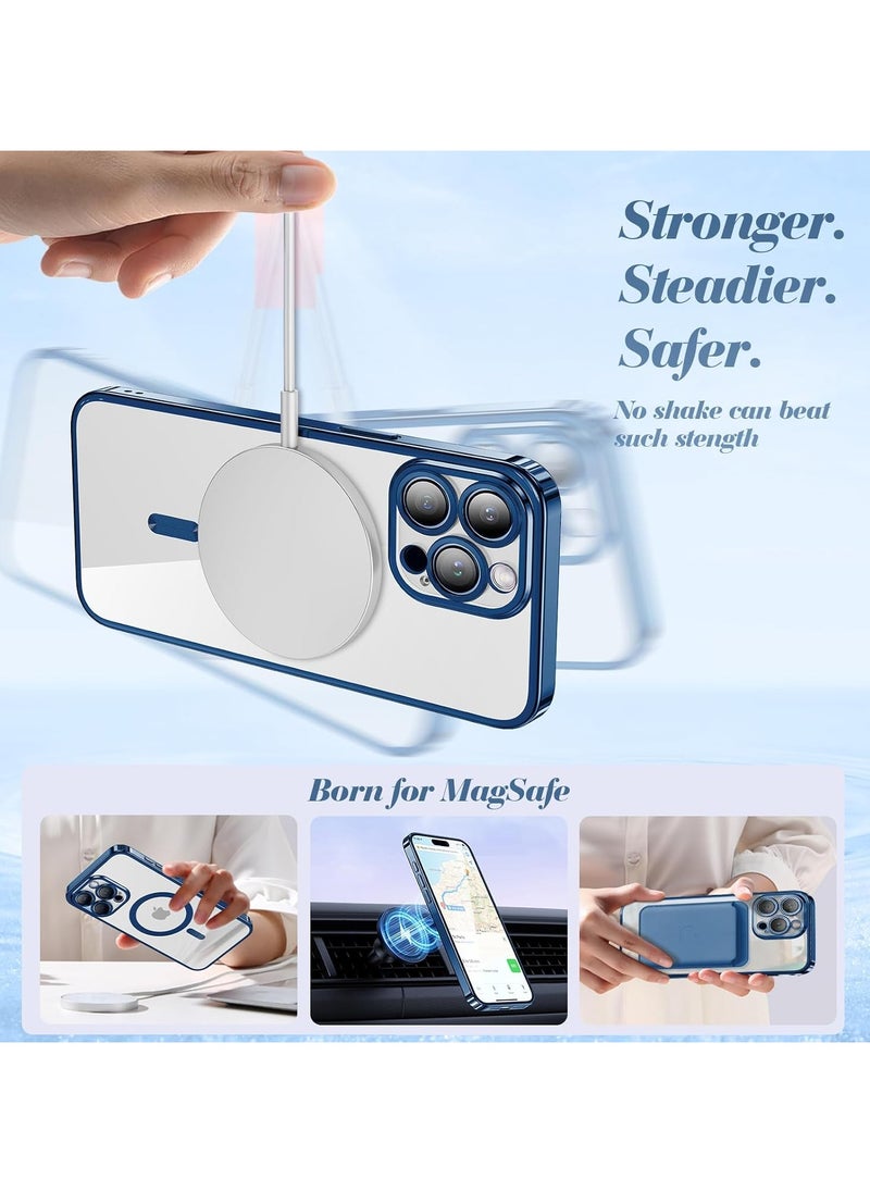 Generic - Magnetic Clear for iPhone 15 Pro Case with MagSafe Integrated Camera Protection Glass Silicone Cover Slim Thin Non Yellowing Anti Fingerprint Scratch Wireless Charging - Image 1