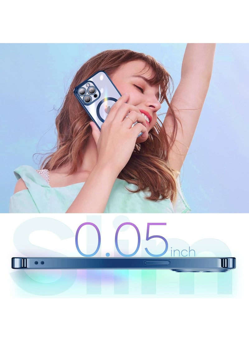 Generic - Magnetic Clear for iPhone 15 Pro Case with MagSafe Integrated Camera Protection Glass Silicone Cover Slim Thin Non Yellowing Anti Fingerprint Scratch Wireless Charging - Image 1