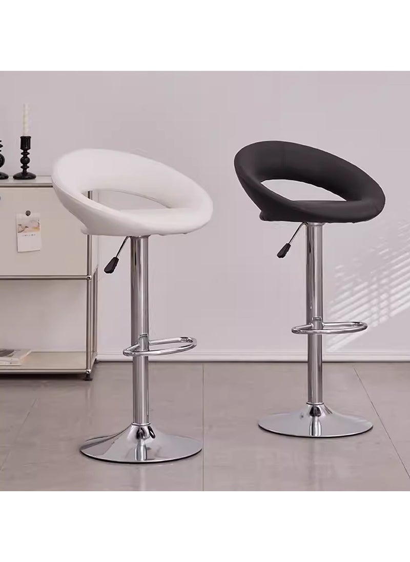 Jeffcoco Furniture Bar Stool PU Leather Adjustable Swivel Bar Chair with Footrest for Kitchen,Bar Counter (White 1 piece) - pzsku/Z7AC9A68876C9300AD32DZ/45/_/1733508198/87cb1c8f-3abf-4870-bb09-2750953d9b3b