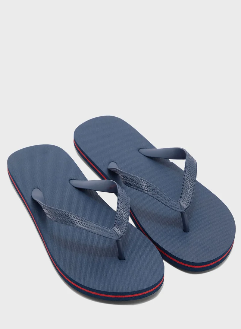 Seventy Five MENS PLAIN CONTRAST  PRINT FLIP FLOP