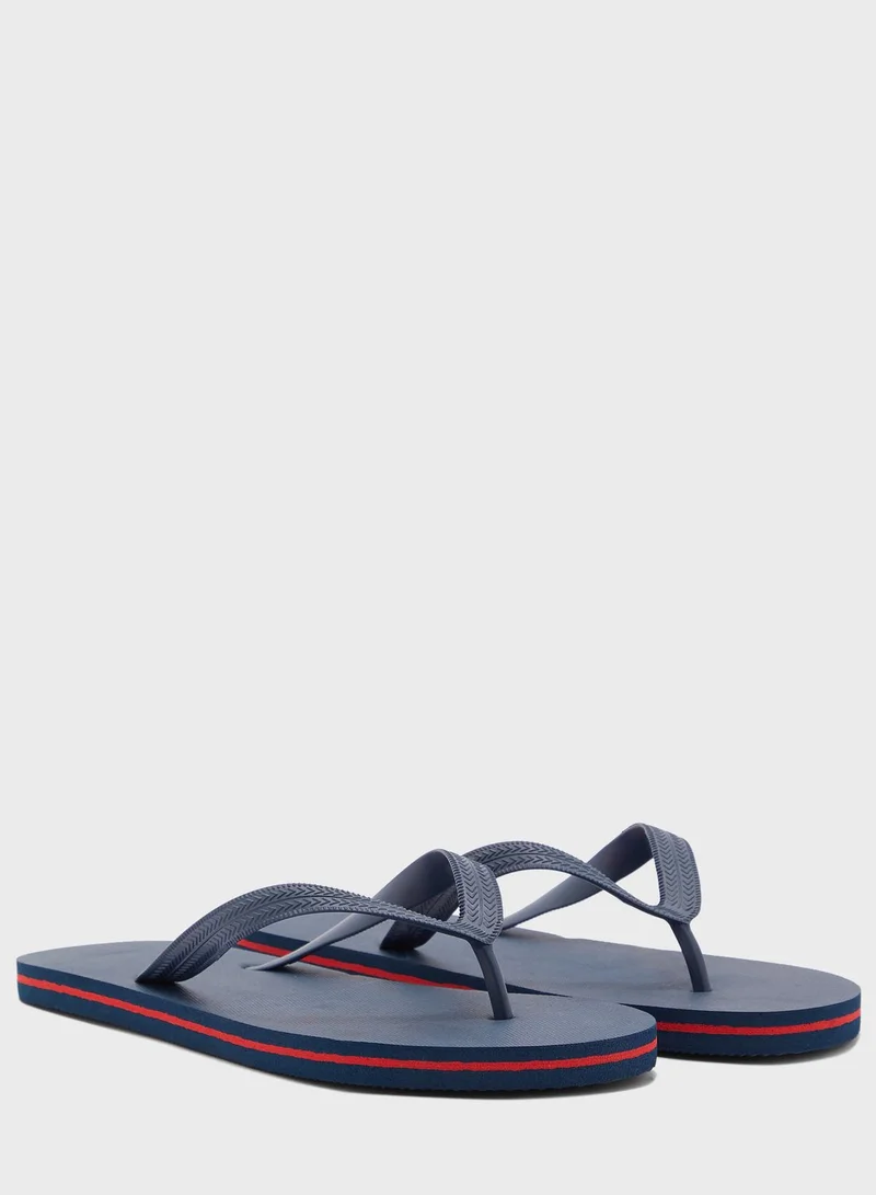Seventy Five MENS PLAIN CONTRAST  PRINT FLIP FLOP