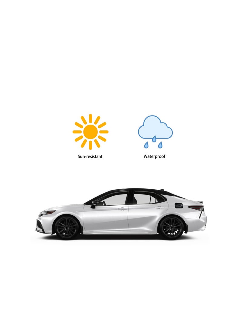 SOLARAE Car Fuel Tank Cover for Toyota Camry 2022/ 2021/ 2020/ 2019/ 2018 Accessories Trim Oil Gas Cap Exterior Decoration Sticker (Carbon Fiber Grain) - Image 3