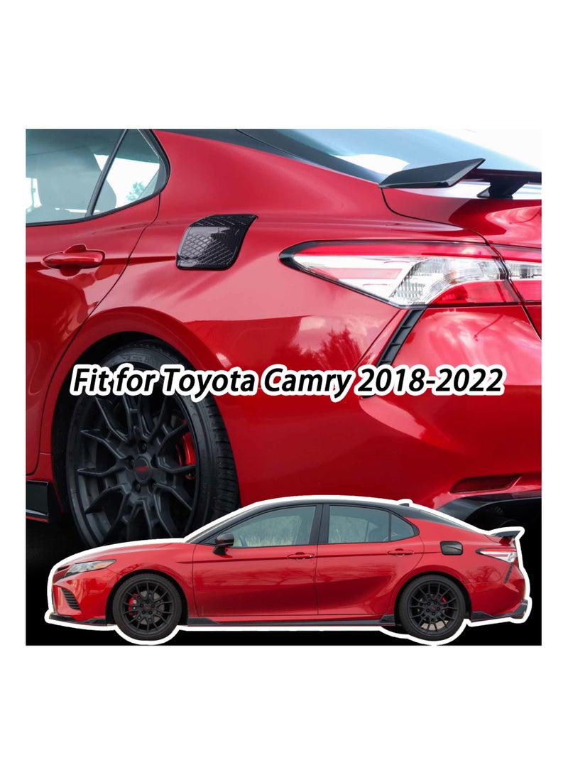 SOLARAE Car Fuel Tank Cover for Toyota Camry 2022/ 2021/ 2020/ 2019/ 2018 Accessories Trim Oil Gas Cap Exterior Decoration Sticker (Carbon Fiber Grain) - Image 2