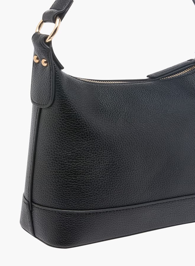 Celeste Women Textured Crossbody Bag with Adjustable Strap and Zip Closure  - Image 5