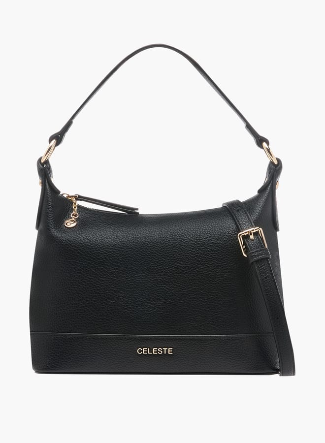 Celeste Women Textured Crossbody Bag with Adjustable Strap and Zip Closure  - Image 1