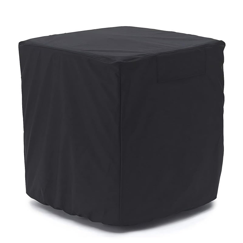 STARTWO Air Conditioner Cover for Outside Units Durable Waterproof Square AC Cover for Outdoor with Windproof Buckles Elastic Hem for Secure Fit Year Around Protection Black W26inD26inH32in - Image 2