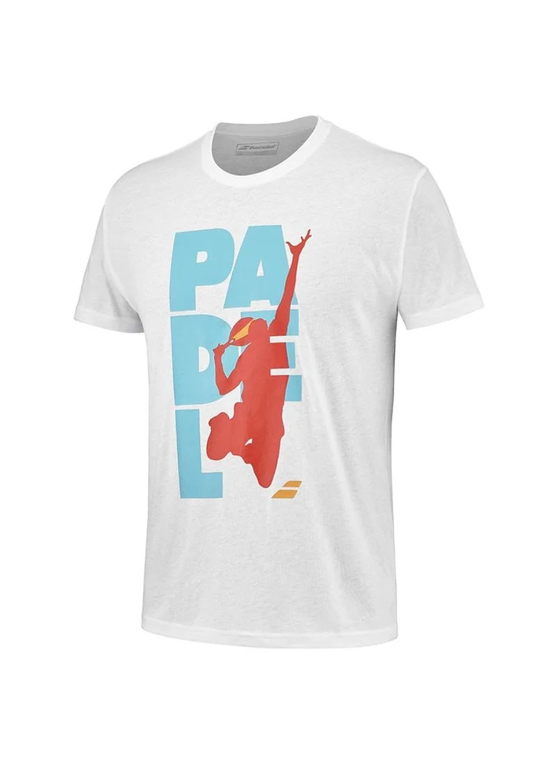 بابولات Babolat Padel Tshirt Padel-6Ms22441-1000, Color - White, (French Brand)