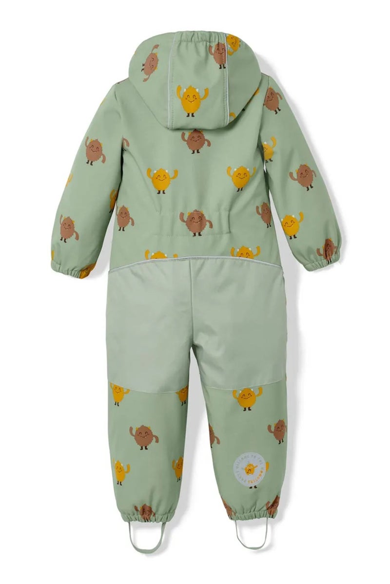 Tchibo Kids Boy Allover Print Coverall Jacket, Green Combo - Image 3