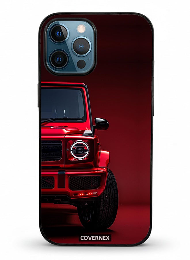 Covernex Apple iPhone 12 Pro Max Protective Case Cover Printed Featuring Crimson Luxury SUV - Image 2