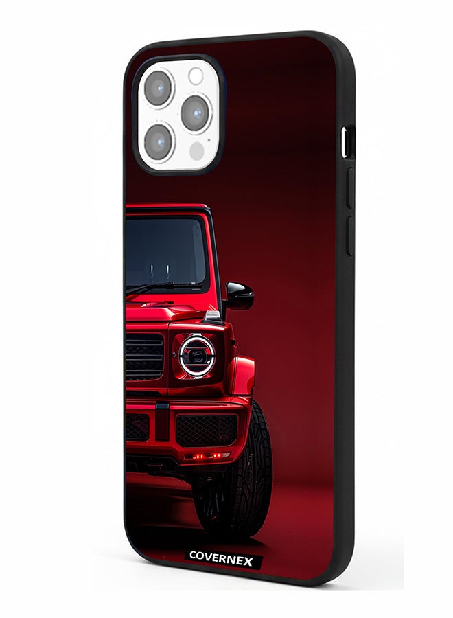 Covernex Apple iPhone 12 Pro Max Protective Case Cover Printed Featuring Crimson Luxury SUV - Image 1