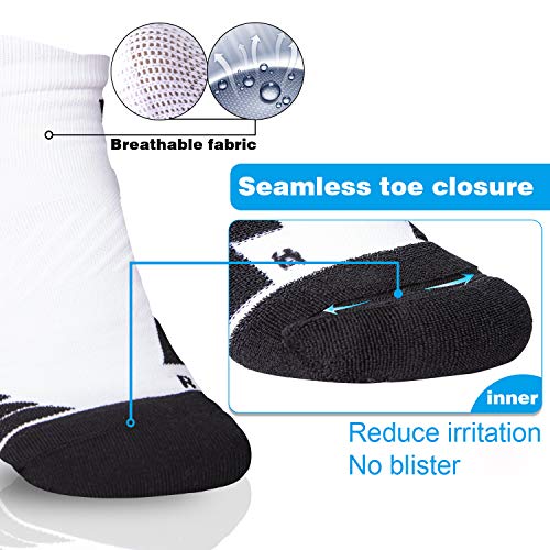 Hylaea Low Cut Athletic Socks with Cushion Padded, Moisture Wicking, Anti-Odor, Seamless, Blister Free - Image 3