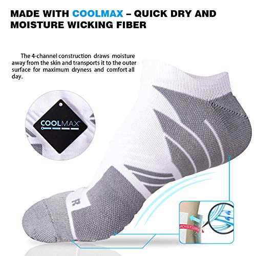 Hylaea Low Cut Athletic Socks with Cushion Padded, Moisture Wicking, Anti-Odor, Seamless, Blister Free - Image 2