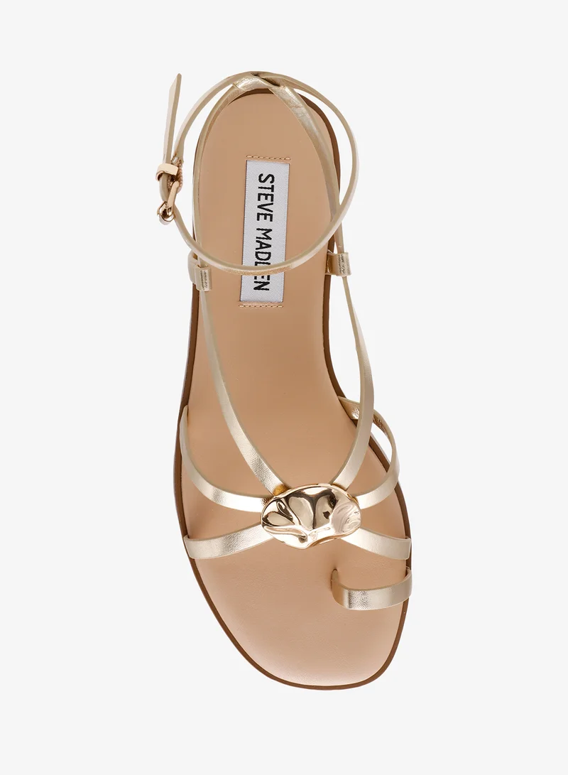 Steve Madden GOLD Slingback Flat Sandals for Women | Best Price UAE
