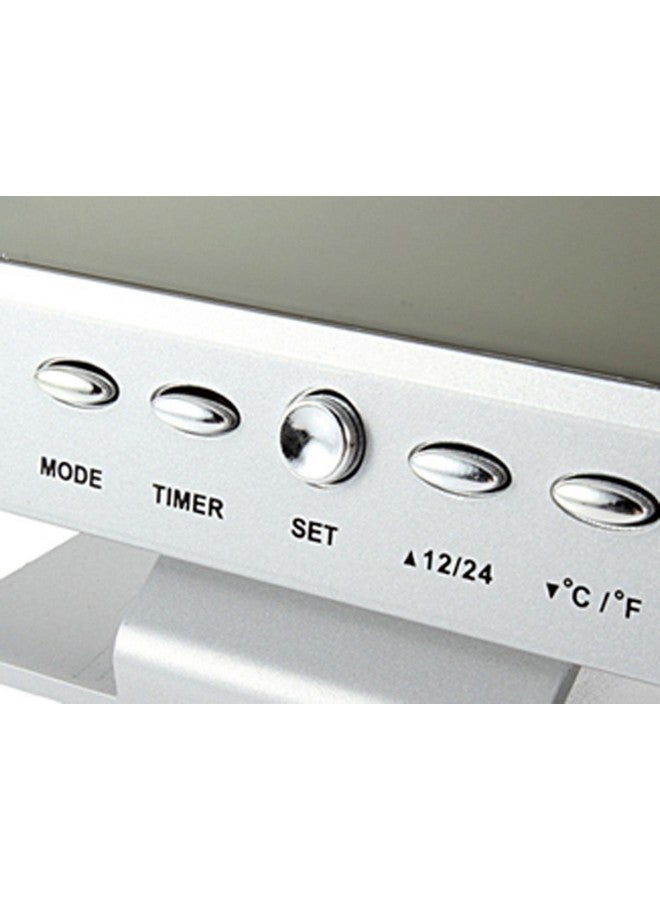 ROYALS ساعة رقمية LCD من رويالز مع تقويم، مستشعر حرارة، منبه لطاولة ومكتب الدراسة، ساعة بأرقام كبيرة - Image 3